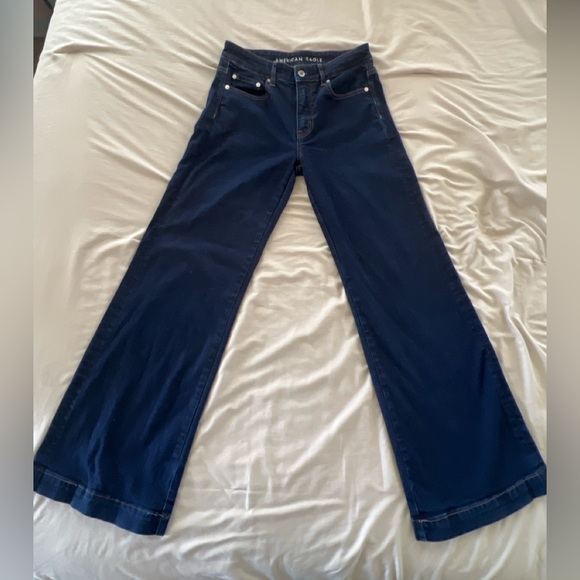 American Eagle Super Stretch Wide Leg Jeans – Size 4 Short - Picture 1 of 4